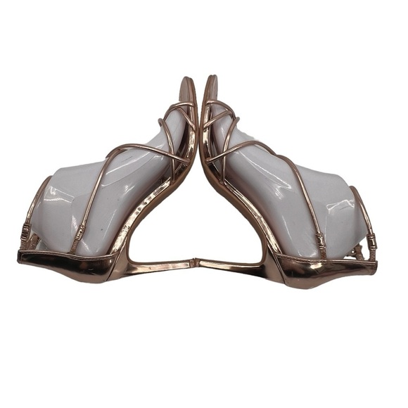 Brash Rose Gold Strappy Heeled Sandals Size 8 Women’s - Picture 7 of 10